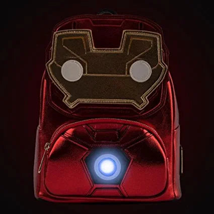 Marvel Iron Man Light Up Mini Backpack Metallic- MANUFACTURING FLAW