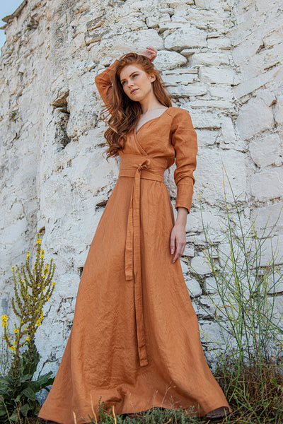 LEINWANDE ラインヴァンド Belted Linen Dress | neumi.it