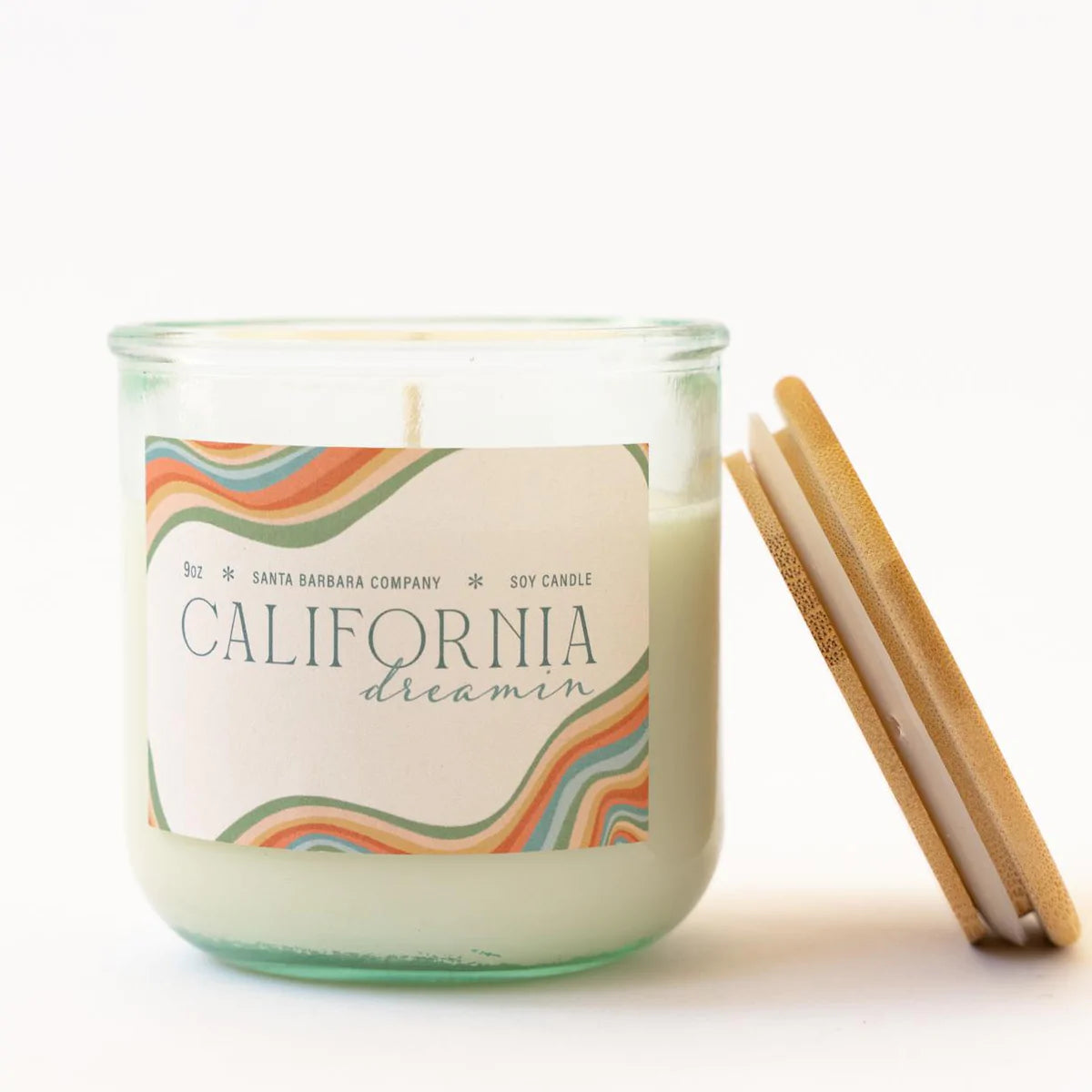 California dreamin candle with bamboo lid