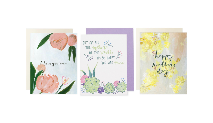 3 Mother's Day Cards in a line