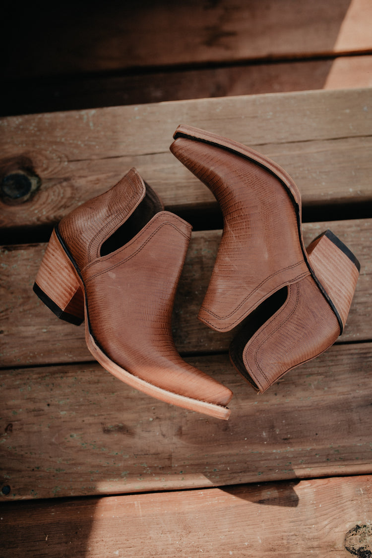 Ariat Dixon Ankle Bootie - Brown Lizard Print