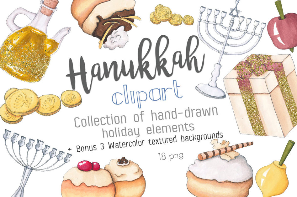 hanukkah party food clipart