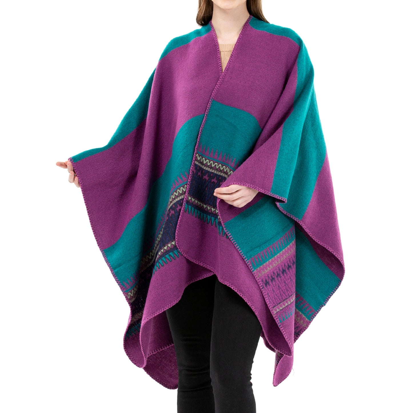 Purple Teal Shawl
