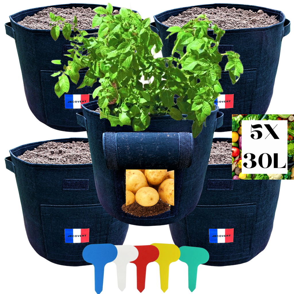 Pot de légumes Sacs de Culture en polyéthylène imperméable pour Jardinage 1 gallons 1pc 7Gallon Vert foncé TOOLSTAR Pot de Fleurs pour Plantes de Culture de Pommes de Terre 