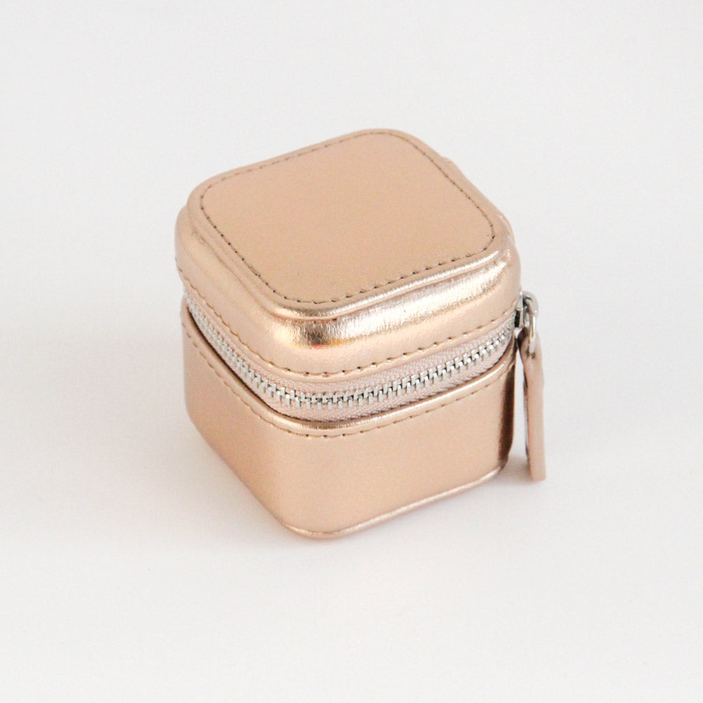 Rose Gold Mini Travel Jewellery Box 