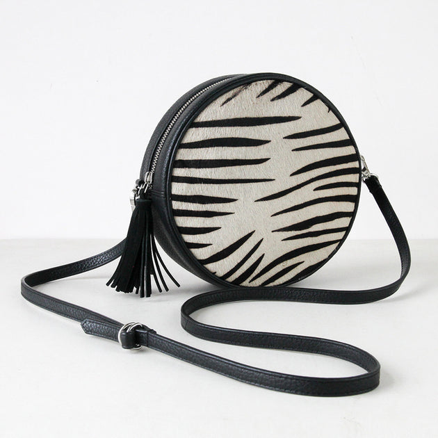 zebra cross body bag