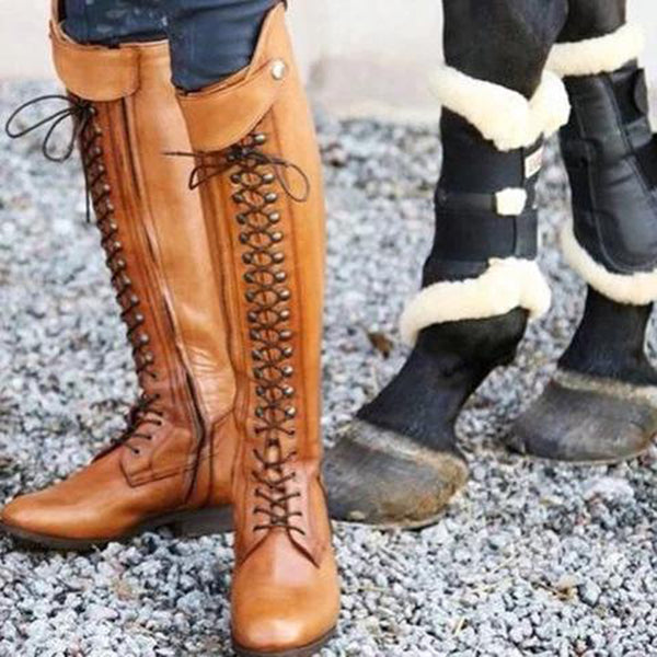 horse riding boots lace up