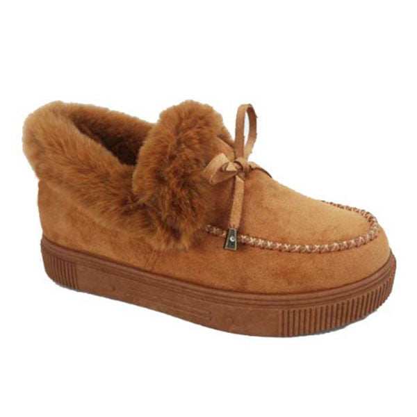 casual flat moccasin boots