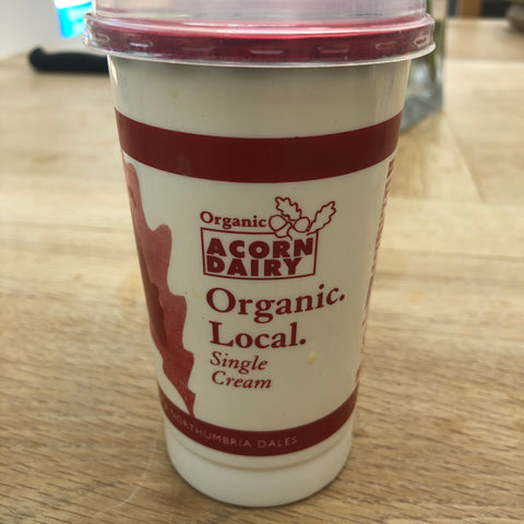 Acorn Dairy Organic Single Cream 10oz. - Langthorpe Farm Shop
