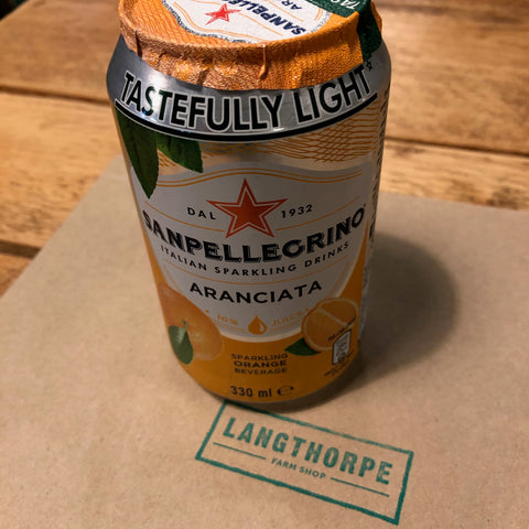 San Pellegrino Aranciata 330ml Can - Langthorpe Farm Shop