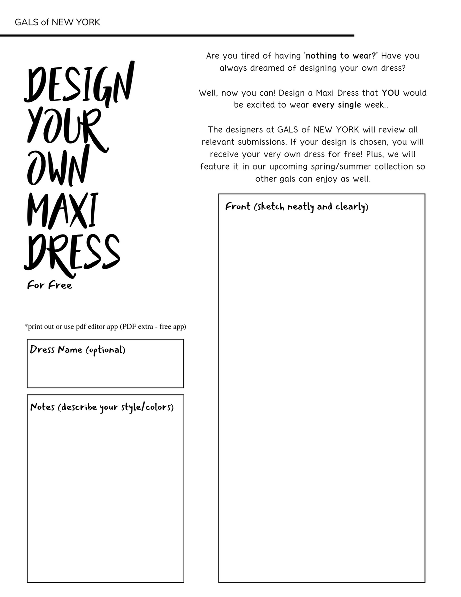 Design Your Own Maxi Dress For Free Gals Of New York,Physical Database Design