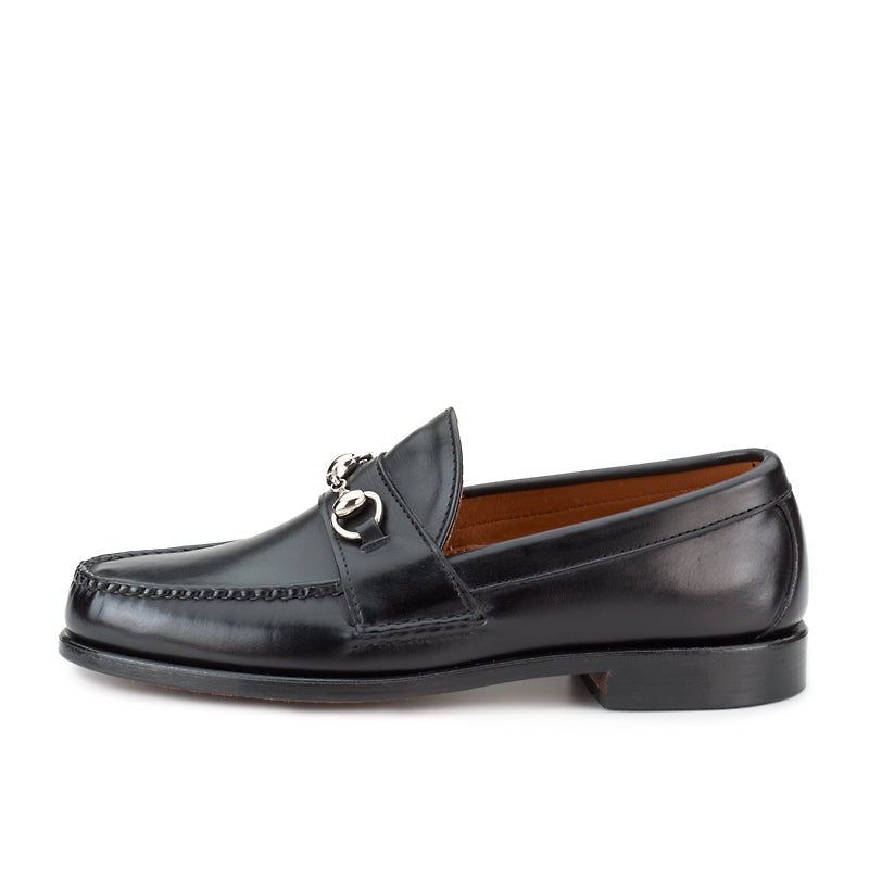 mens black bit loafers