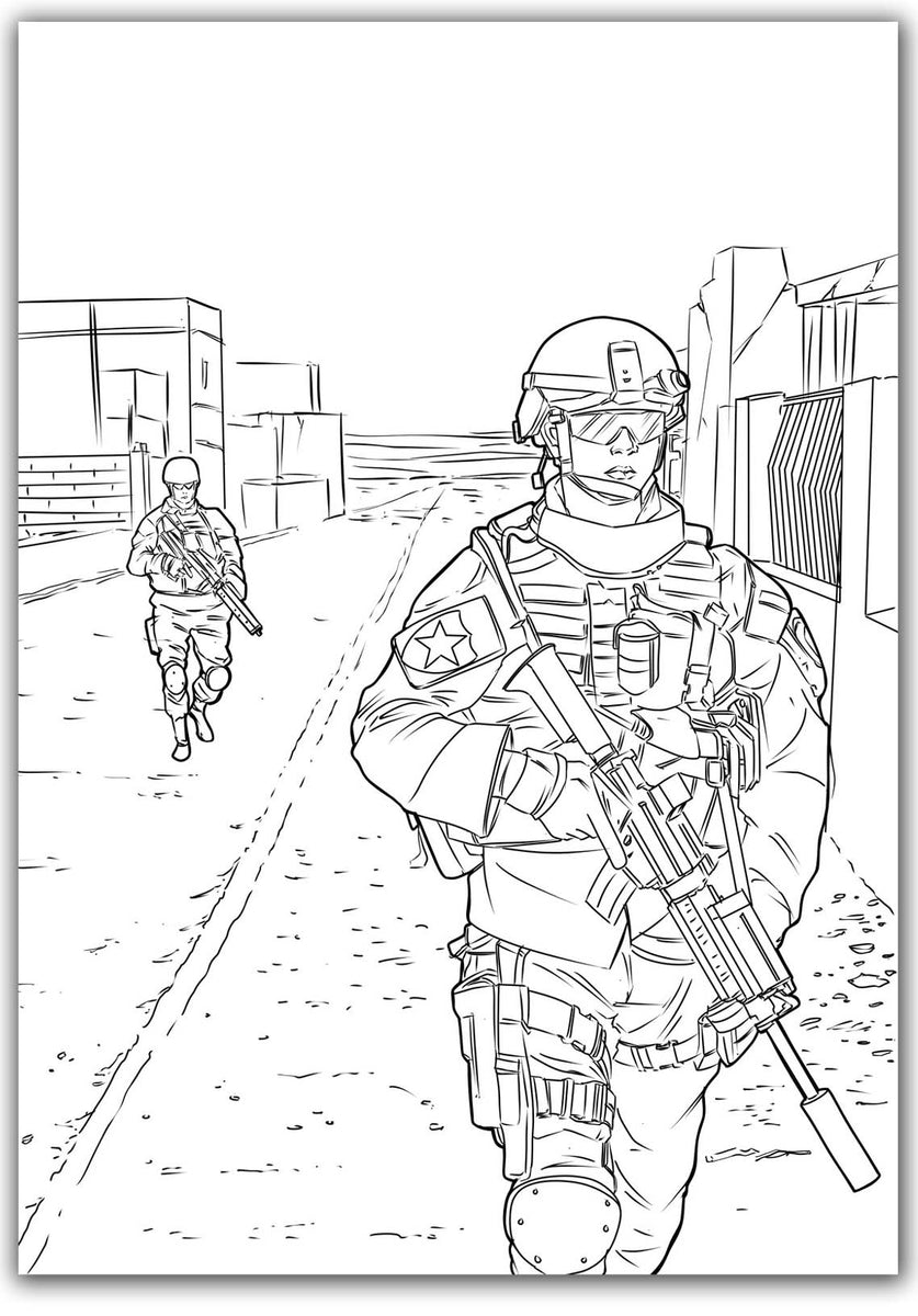 free call of duty coloring pages