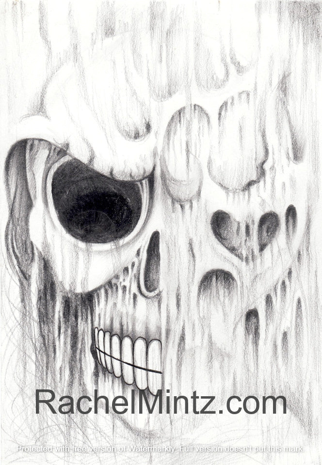 No Flesh - Horror Skulls Grayscale Art Coloring (PDF Book) – Rachel