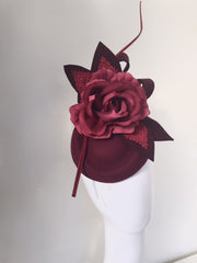 laurel- burgundy felt hat 