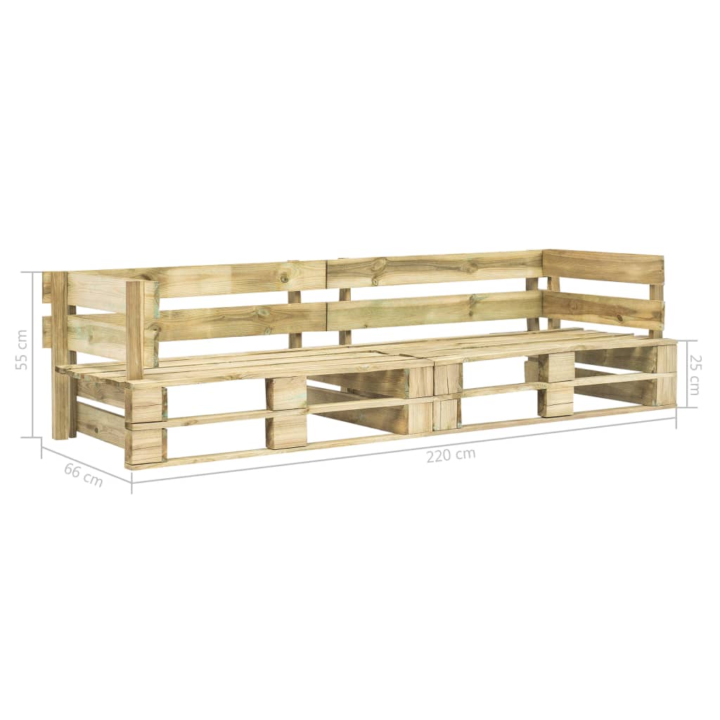 Garten Palettensofa 2 Sitzer Holz
