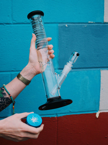 UPC Straight Tube Bong with Ice Pinch