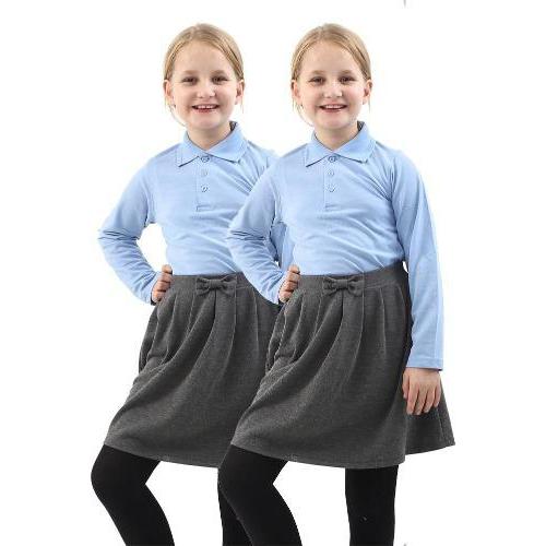 Boys Girls Kids Unisex Plain Summer Polo T Shirt 3-14 Years Daily School Uniform