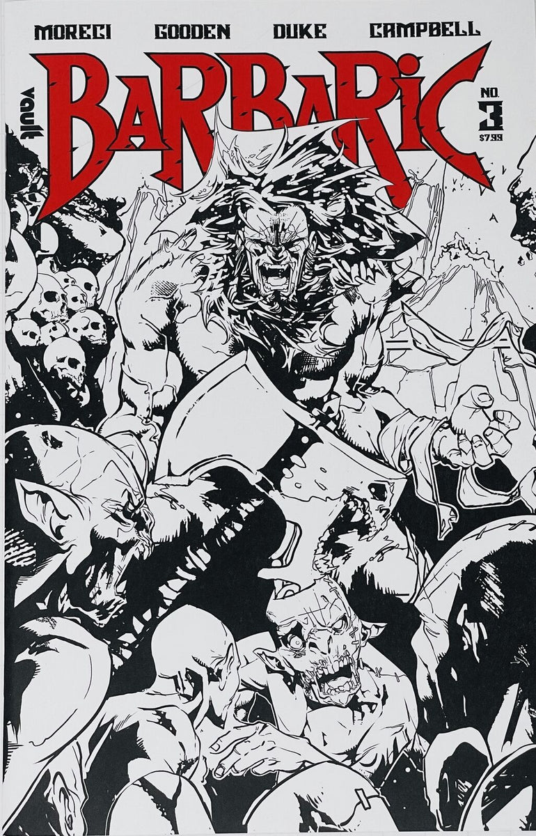 BARBARIC #3 CVR A DLX B&W ED – In This Issue Comics