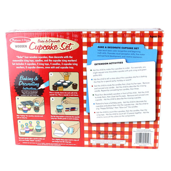 melissa & doug bake & decorate cupcake set