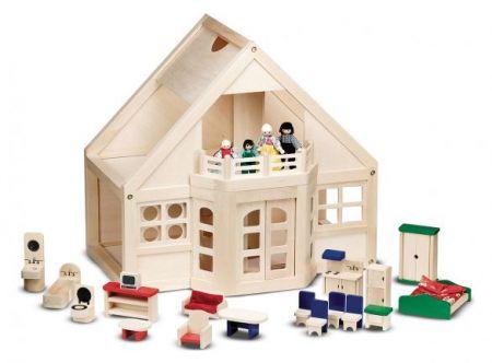 solid wood dollhouse