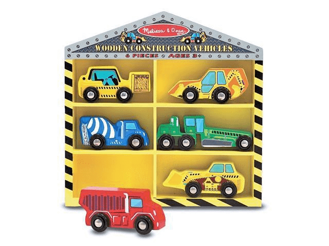 melissa and doug construction vehicle set