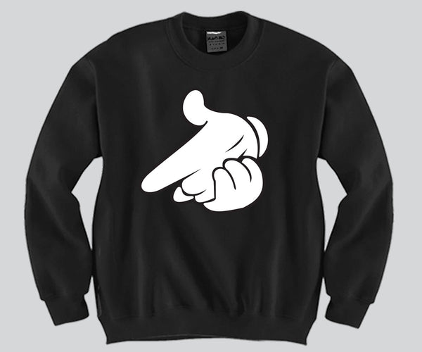 mickey mouse hands sweatshirt