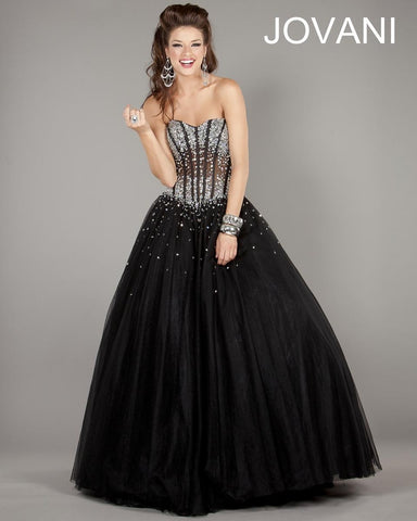 Jovani Black Strapless Dress