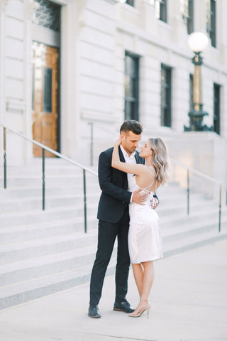 Downtown Greensboro Engagement Session - Lindley Battle