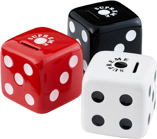 Supreme Ceramic Dice Coin Bank Red