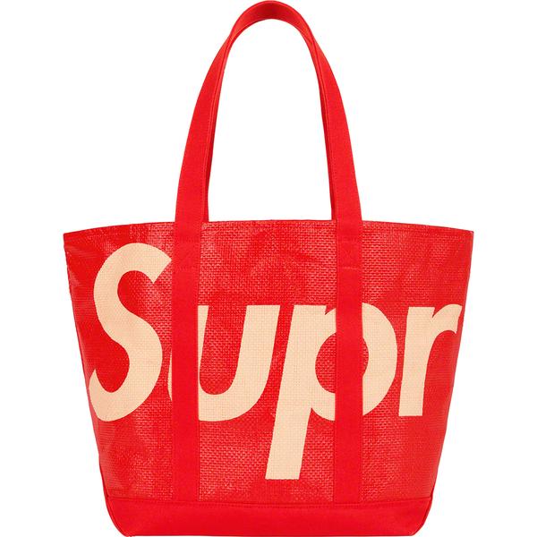 Supreme Raffia Tote Red