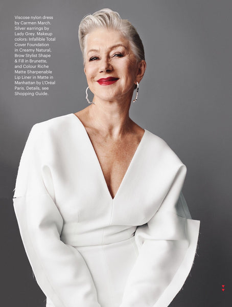 Helen Mirren Lady Grey Jewelry Earrings Allure Magazine