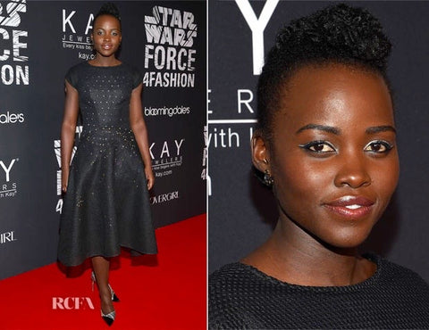 Lupita Nyongo in Lady Grey Earrings by Jill Martinelli and Sabine Le Guyader