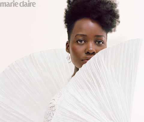 Lupita Nyong'o in Lady Grey Earrings Marie Claire Magazine