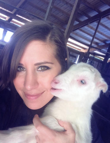 Julie and Baby Goat