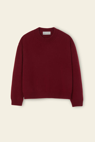 cropped maroon sweater