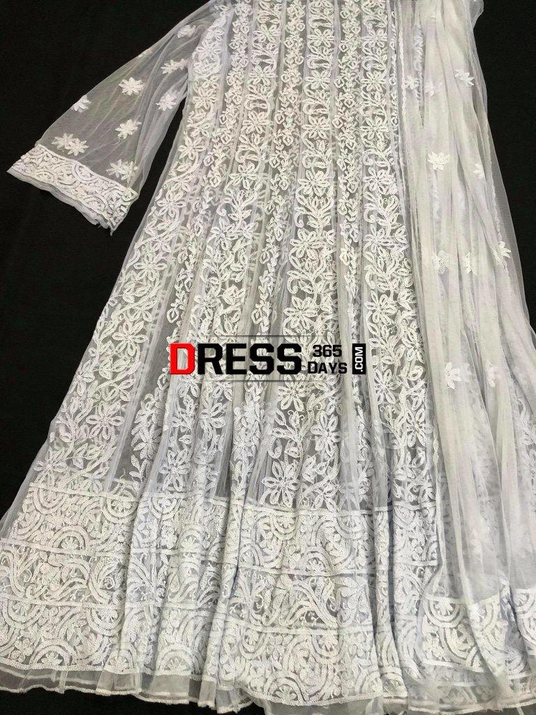 chikankari anarkali suits