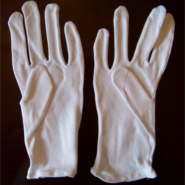 tan cotton gloves