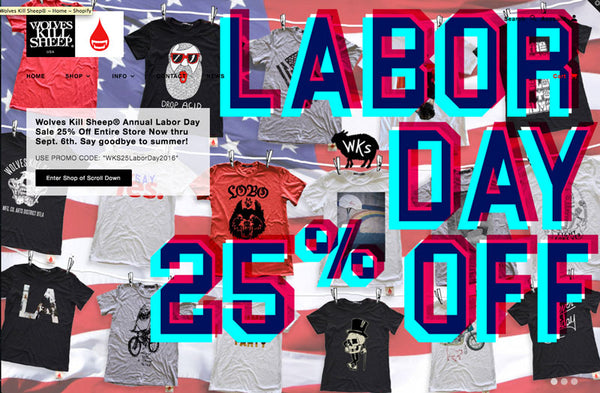 Wolves Kill Sheep Labor Day Sale 2016