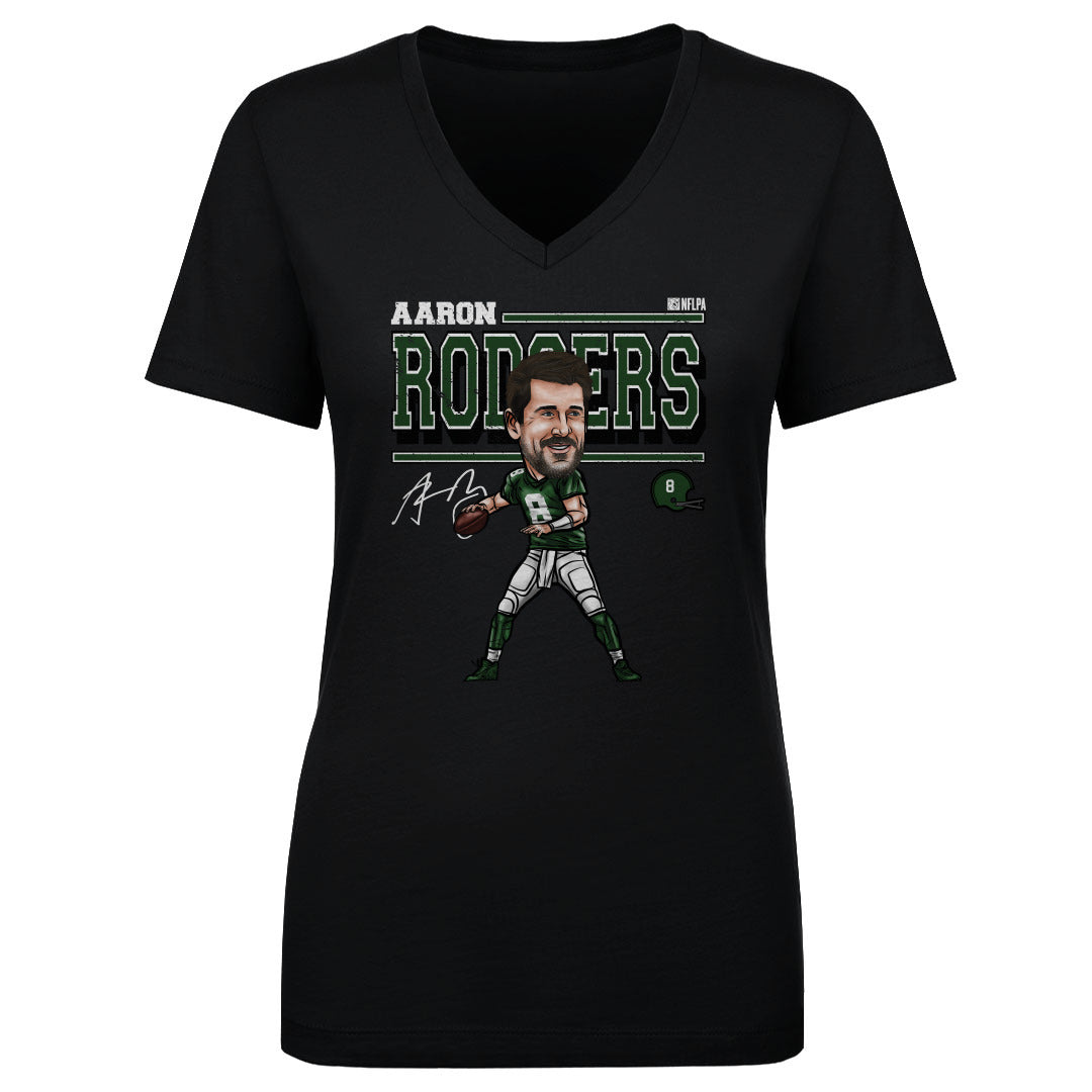 Aaron Rodgers Women's V-Neck T-Shirt | outoftheclosethangers