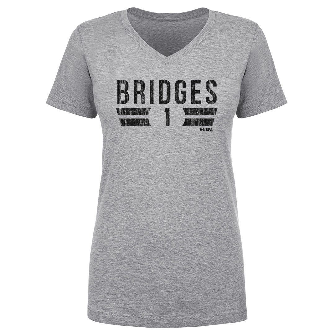 Mikal Bridges Women's V-Neck T-Shirt | outoftheclosethangers