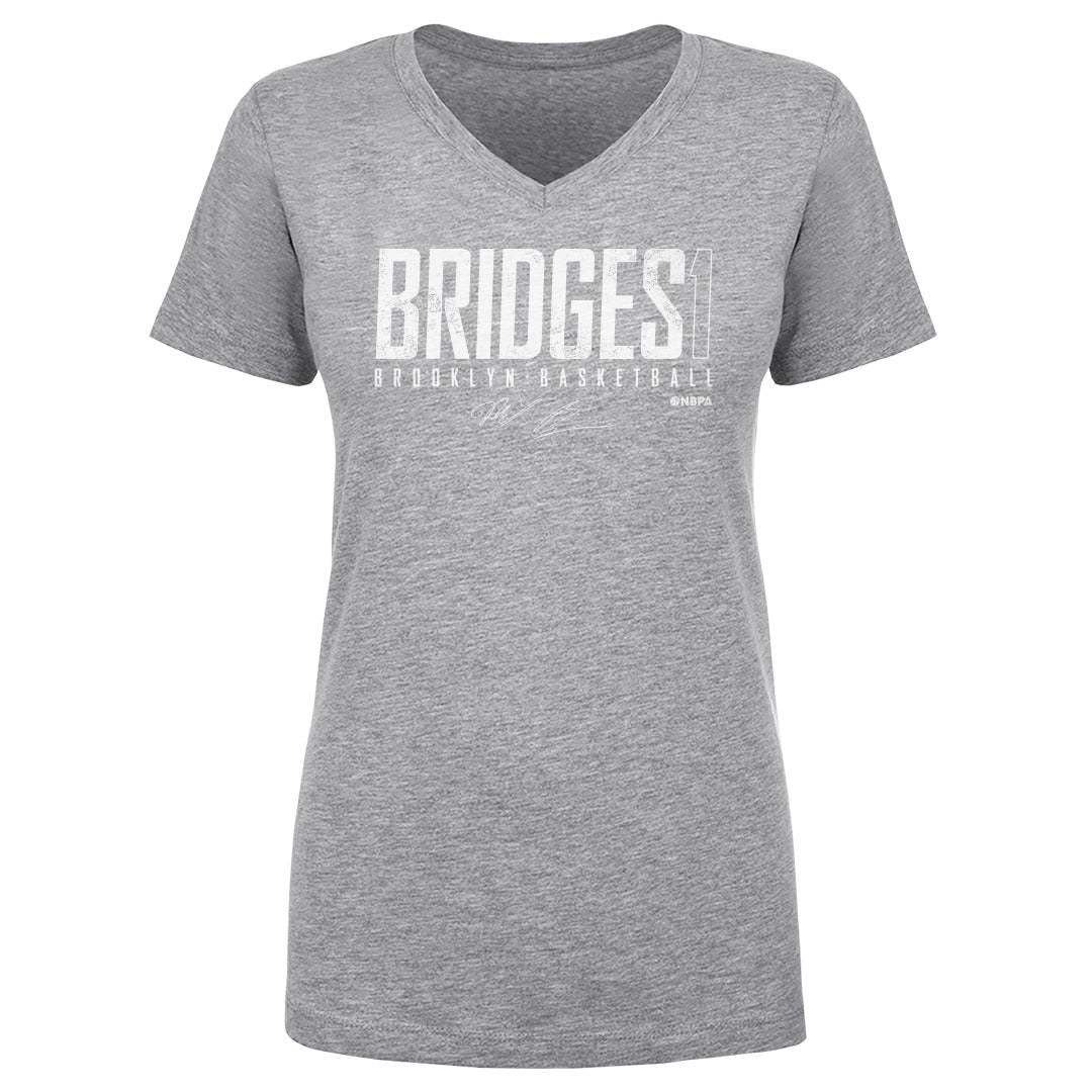 Mikal Bridges Women's V-Neck T-Shirt | outoftheclosethangers