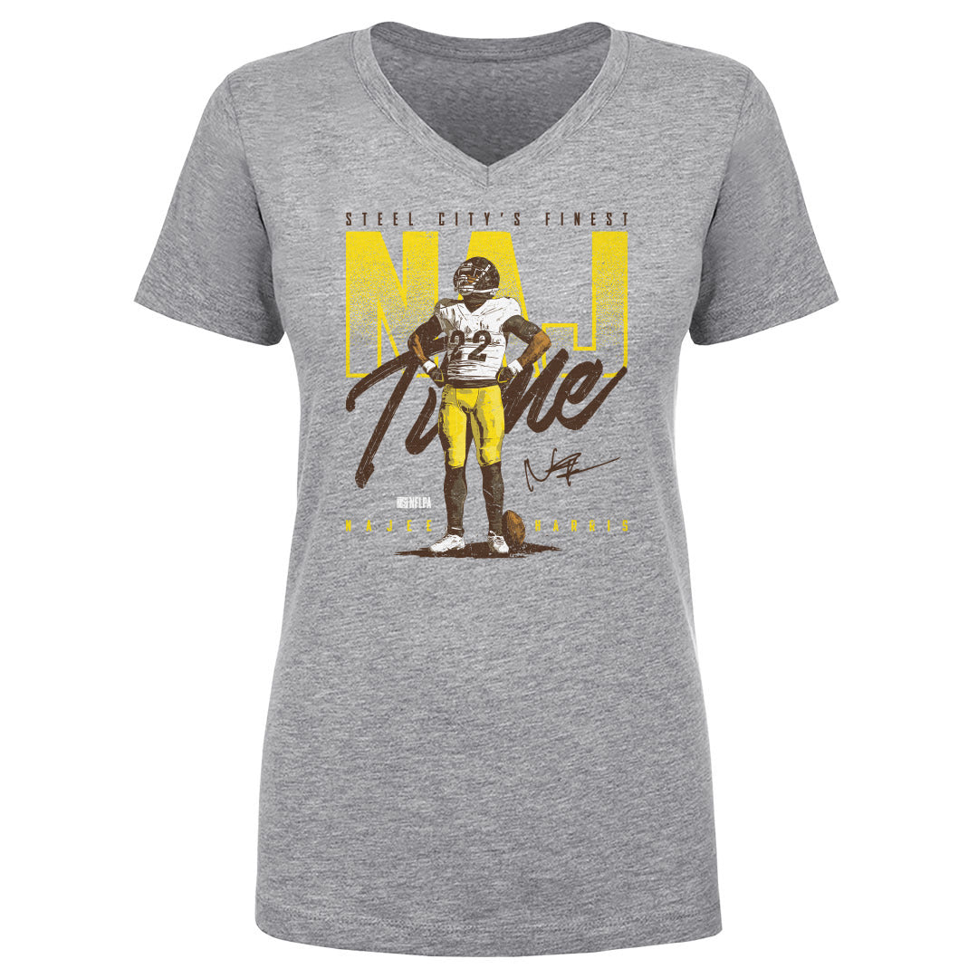 Najee Harris Women's V-Neck T-Shirt | outoftheclosethangers