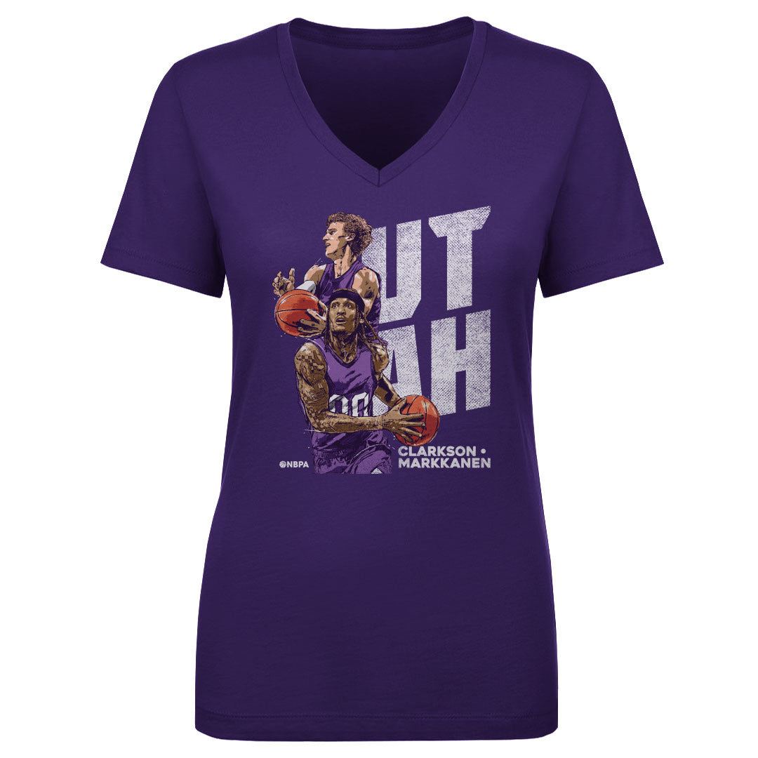 Jordan Clarkson Women's V-Neck T-Shirt | outoftheclosethangers