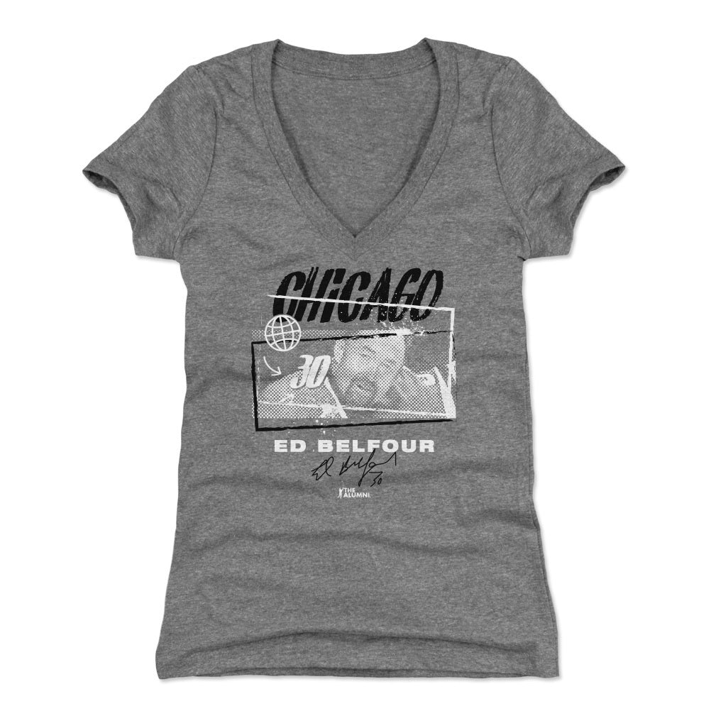 Ed Belfour Women&#39;s V-Neck T-Shirt | outoftheclosethangers