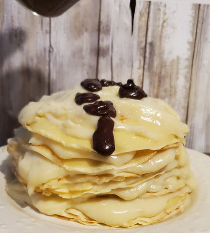 Boston Creme Crepe Cake