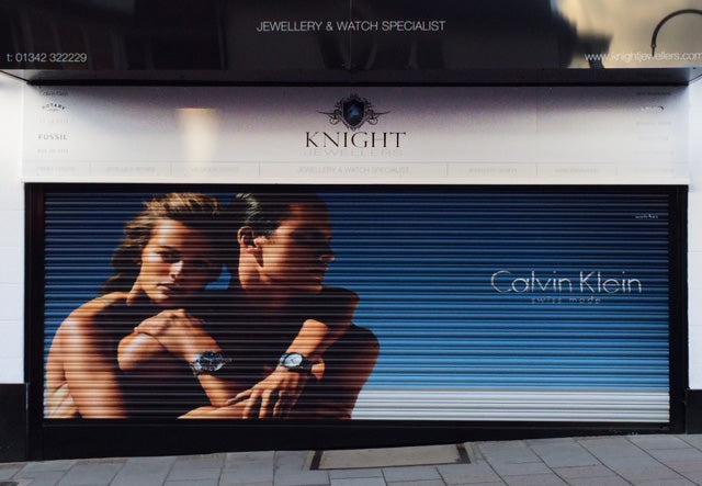 First Calvin Klein shutter in UK