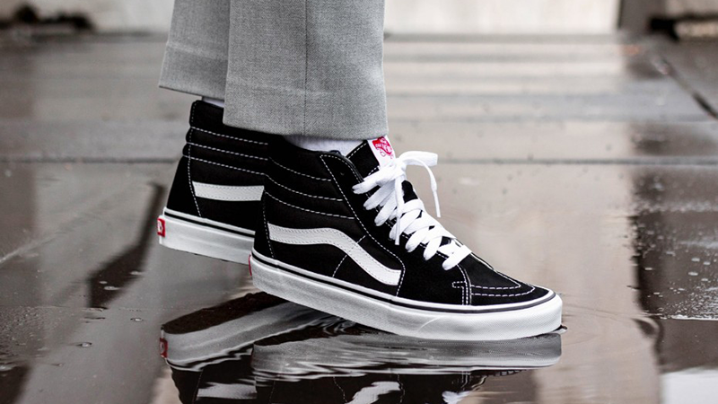 vans skate hi black and white