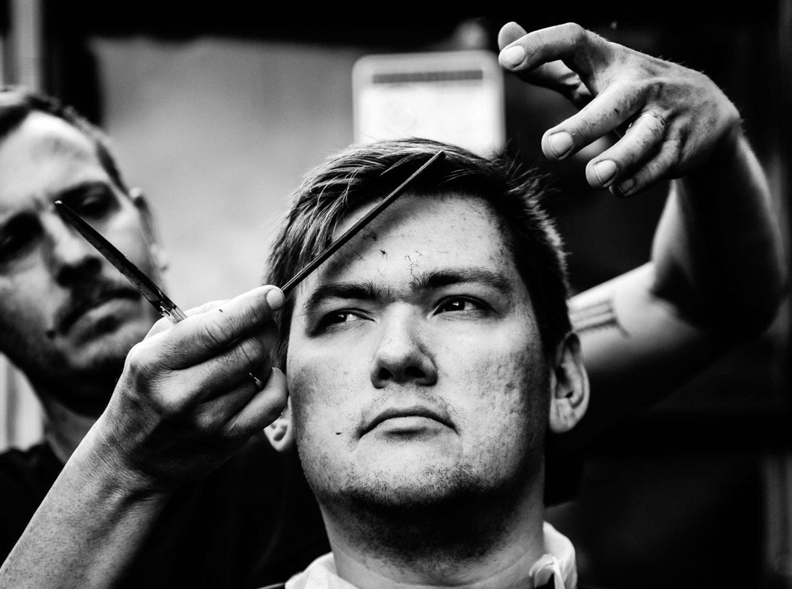 Man getting haircut