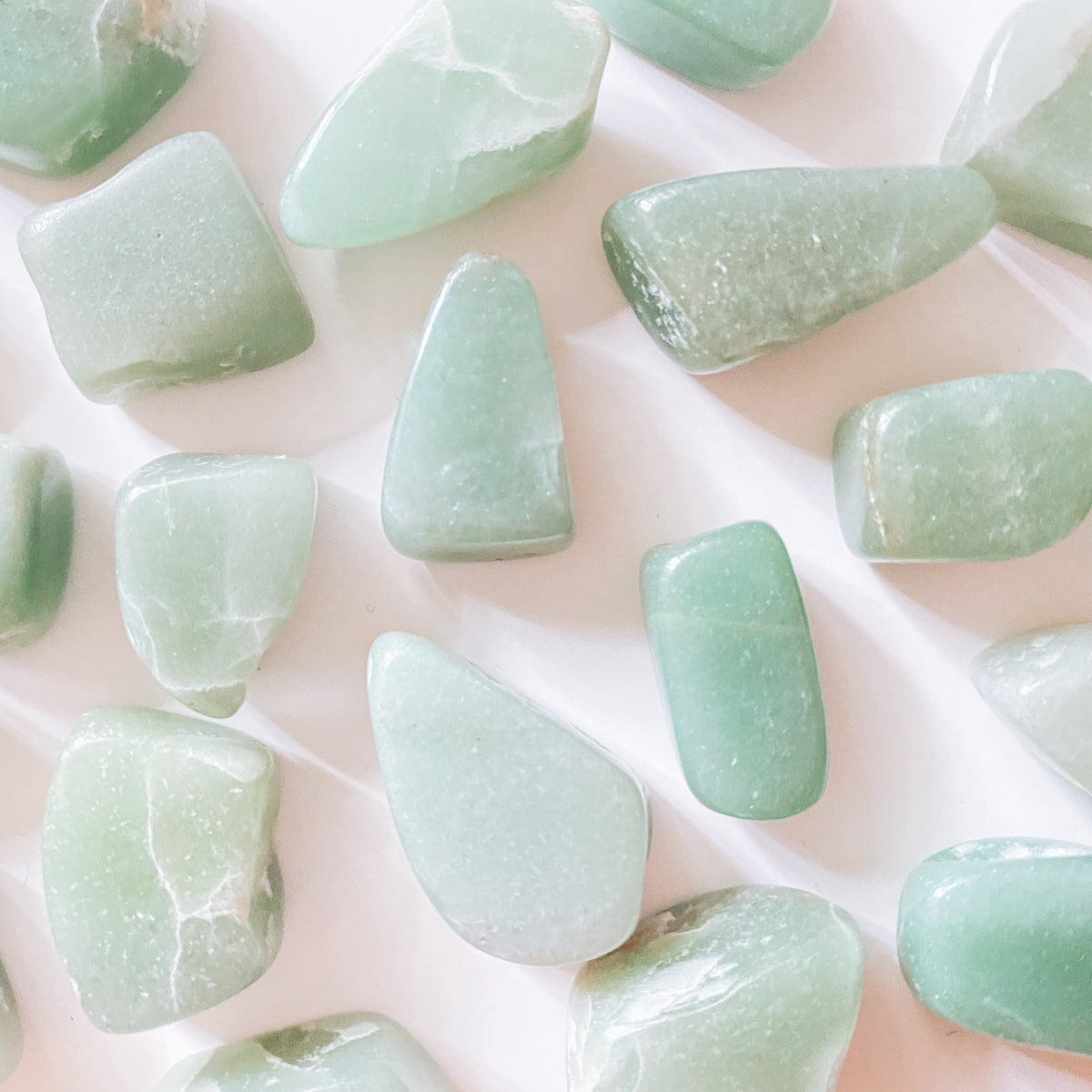 light green tumbled crystal